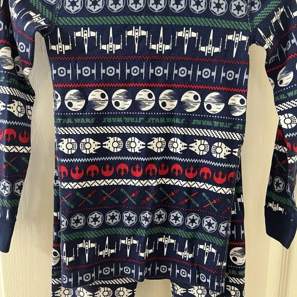 Hanna Andersson Star Wars Holiday Fair Isle 2-Pc Long John Pajamas Size 110 US 5